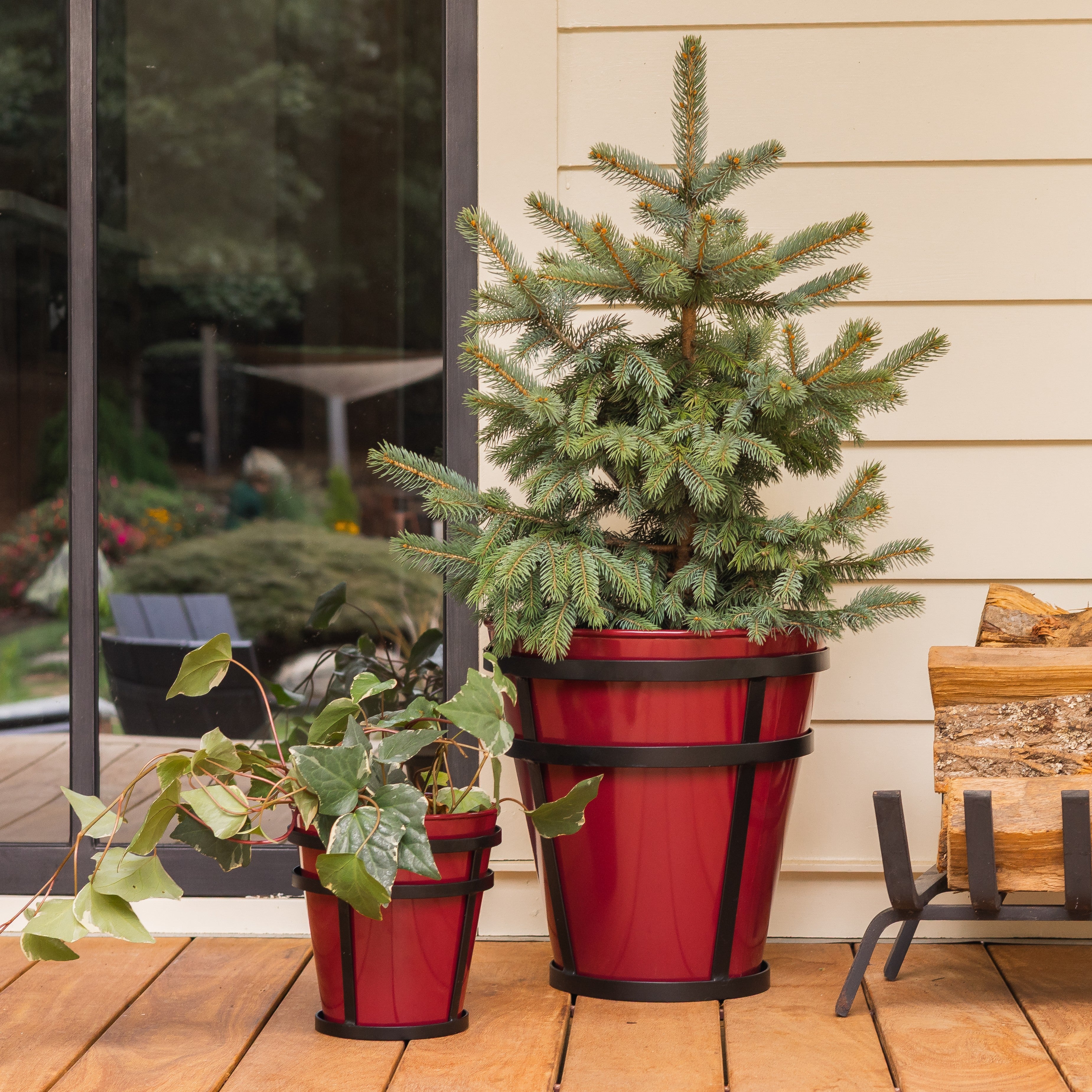 Modern Rustic Framed Steel Planter